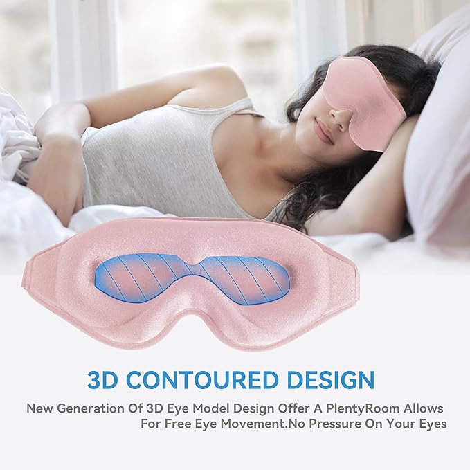 Sleep Mask for Men Women, Upgraded 3D Deep Contoured Eye Covers for Sleeping - Image 4