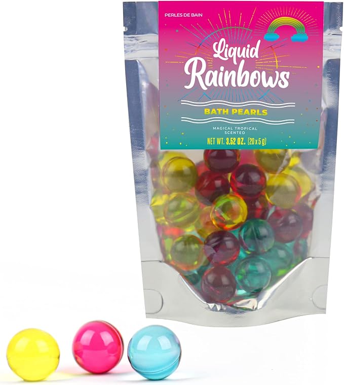 Gift Republic Liquid Spirit Rainbow Bath Pearls 20-Pack Magical Tropical Scent - Image 4