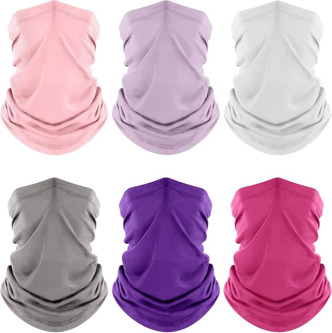 Fuinloth Neck Gaiter, 6 Pack Cooling UV Protection Bandana Face Mask Gator Scarf by fuinloth