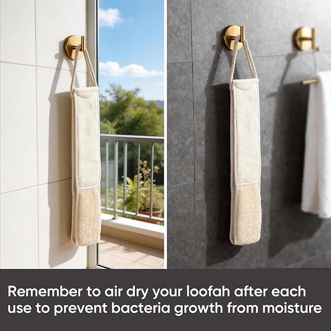 2 Pack Egyptian Loofah Back Scrubber - Image 7