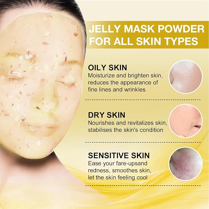 Jelly Mask for Facials Professional, Hydrating & Moisturizing Peel-Off Natural - Image 2