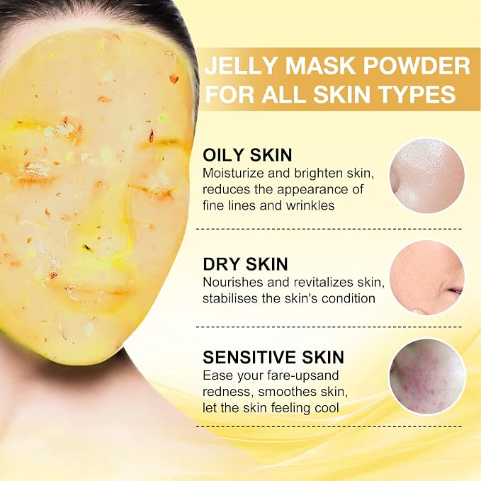 Jelly Mask for Facials Professional, Hydrating & Moisturizing Peel-Off Natural - Image 2