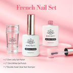 Born Pretty French Manicure Kit, Nail Stamper and 2Pcs Gel Nail Polish - Image 7