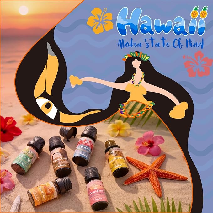 ARVIDSSON Hawaii Fragrance Oil Set, Summer Essential Oils - Image 6