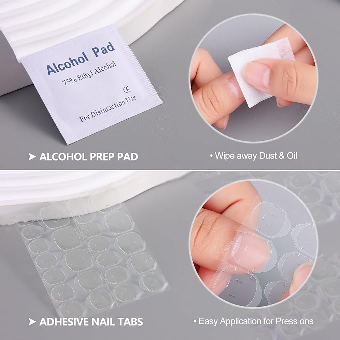 SUTOKAKA 20Pcs Press On Nail Tools Kit, Disposable 4-in-1 Nail Prep Application - Image 5
