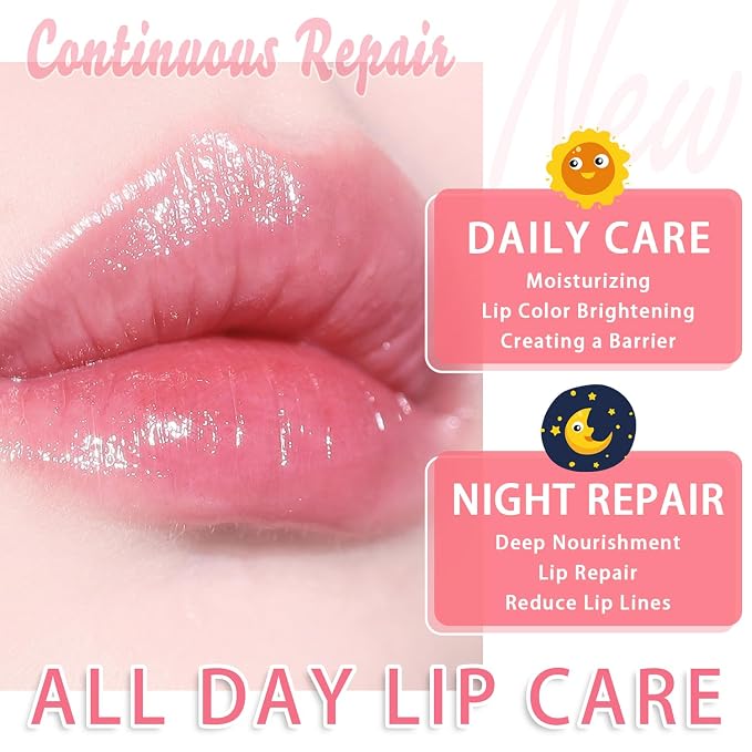 3 PCS Bee Lip Balm Honey Pot, Watermelon & Cherry & Strawberry Lip Mask - Image 3