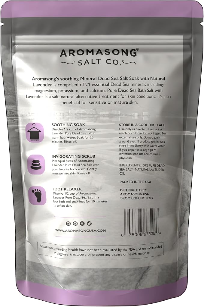 Aromasong Pure Dead Sea Salt for Soaking - Image 8