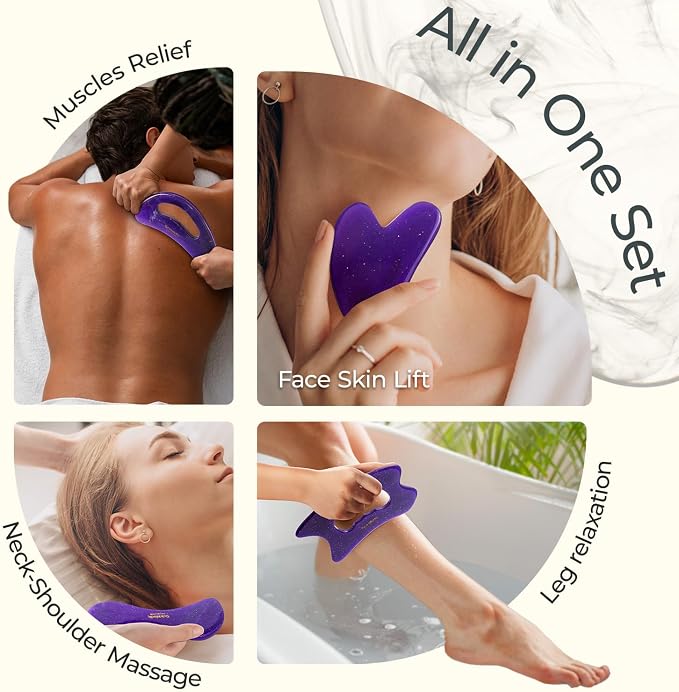 Scienlodic 4 Pcs Gua Sha Massage Tools - Image 4