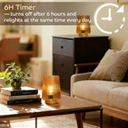 Battery Operated Lamp with Timer, Aesthetic Cordless Battery Powered Accent Lamp - Image 3