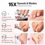 Litbear Electric Nail Drill File Set, 15 Speed Professional Nail Grinder - Image 5