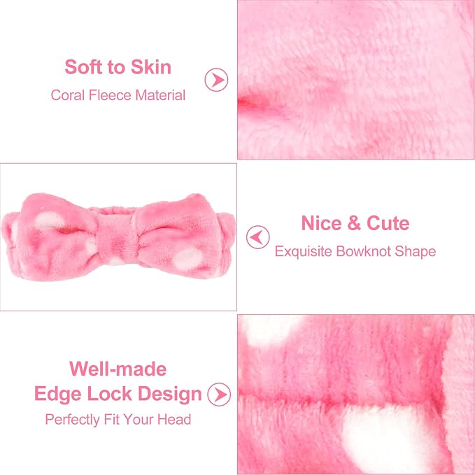 Ondder 8 Pcs Striped Spa Terry Cloth Headbands - Image 2