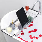 TAILI Bathtub Tray Table for Luxury Bath, Expandable Extra Wide Bthtub Caddy - Image 6