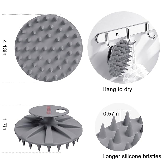 INNERNEED Scalp Massager Shampoo Brush, Wet & Dry Manual Scalp Care Head - Image 2