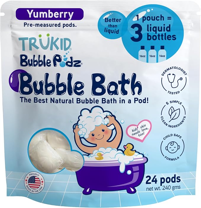 TruKid Bubble Podz Bubble Bath for Kids, & Babies, Tear Free Gentle & by TruKid