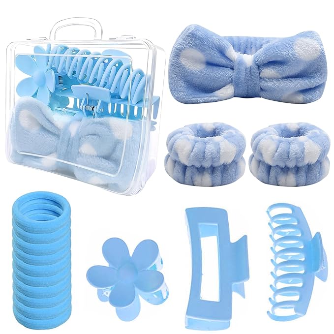 16 Pcs Skincare Headband Set, Face Washing Headband by XiuyingFeng