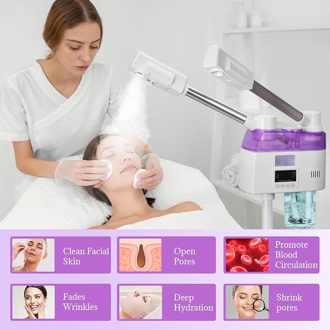 Professional 2 in 1 Facial Steamer, Esthetician Steamer - Image 8