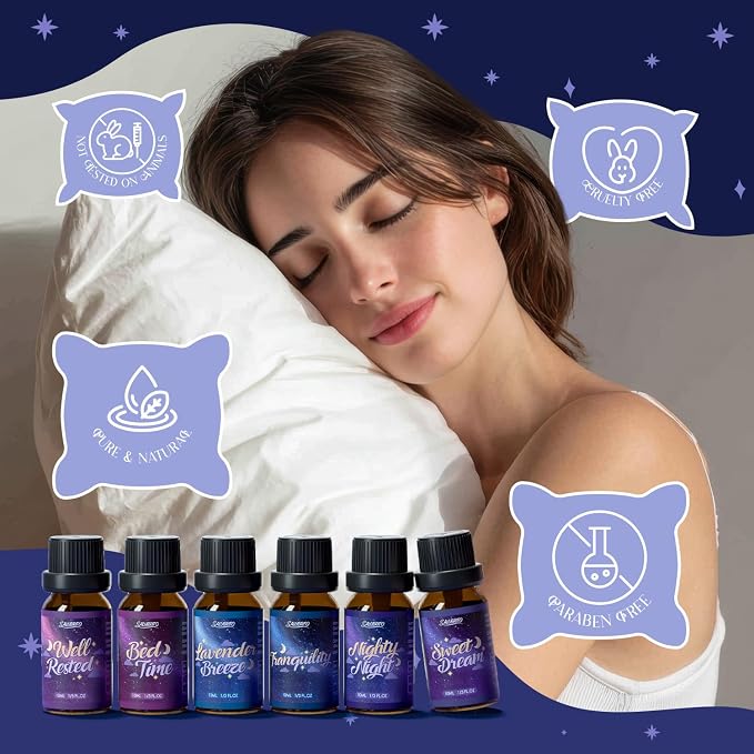 SALUBRITO Good Night Fragrance Oils, Premium Essential Oil Set - Image 2