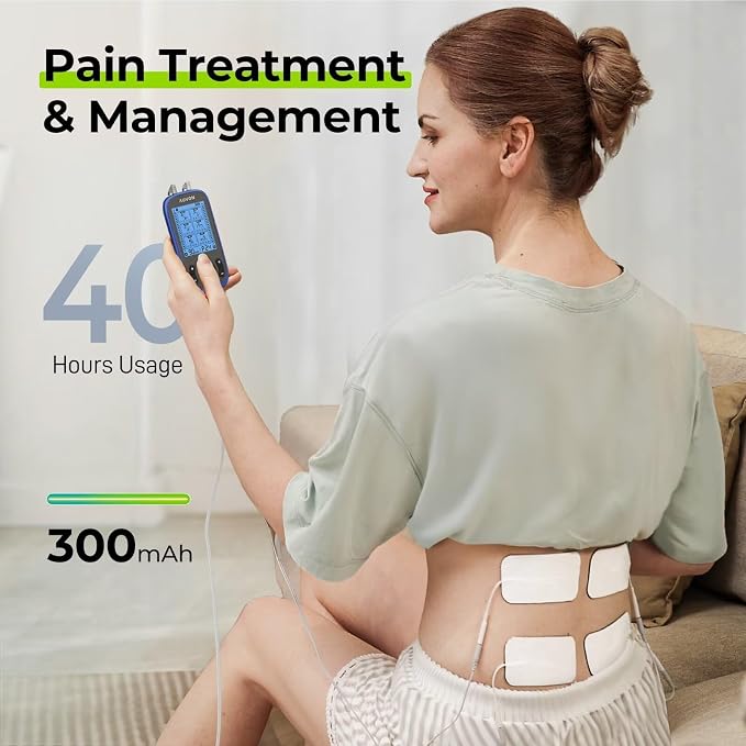 AUVON 3-in-1 TENS Unit Muscle Stimulator, EMS Massage Machine - Image 5