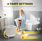 GarveeLife 35L Foldable Towel Warmer Bucket, Portable Hot Air Towel Dryer & - Image 3