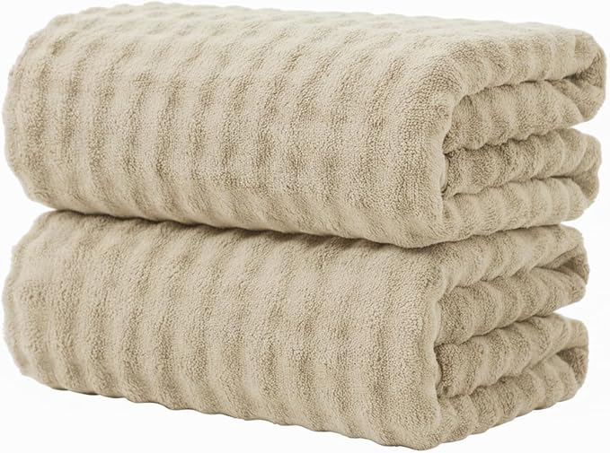 KBY Bath Towels Set of 2, Extra Large Bath Sheets 40X80 Inches, Quick Dry by KBYHome