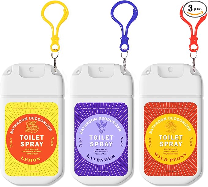 Toilet Spray for Poop Odor Eliminator, Travel Size Toiletries, Air Freshener by Unknown