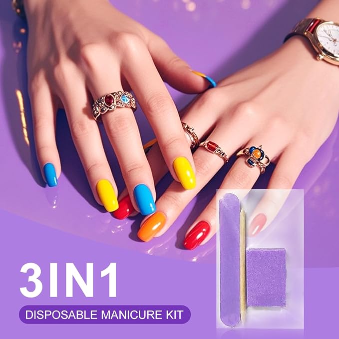 Disposable Manicure kit Individually Package, Mini Nail Buffer, Nail File - Image 3