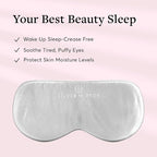 Sleep Mask in Silver, 100% Silk, Pure Mulberry Silk, Light Blocking Eye Mask - Image 2