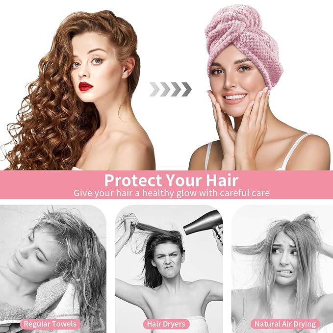 my novel things 3 Pack Hair Towel Wrap - Image 5