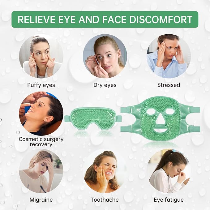 ZNÖCUETÖD Cooling Ice Face Eye Mask - Image 3