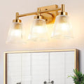 OCIOC 3-Light Bathroom Vanity Light, Modern Gold Wall Light Fixture by ocioc
