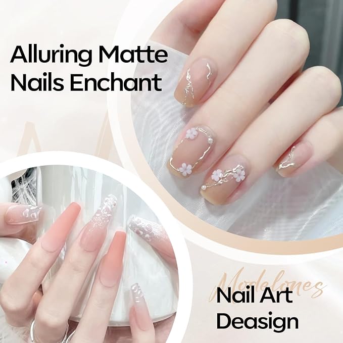 modelones Matte Gel Top Coat Chrome Proof, 15ML No Wipe Matte Top Coat Chrome - Image 2