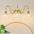 Vintage Bathroom Vanity Light, 3-Light Brushed Gold Finish Wall Sconce by Unknown