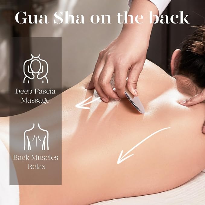 BAIMEI IcyMe Stainless Steel Gua Sha Facial Massager Tools |Relax Back Muscles - Image 3
