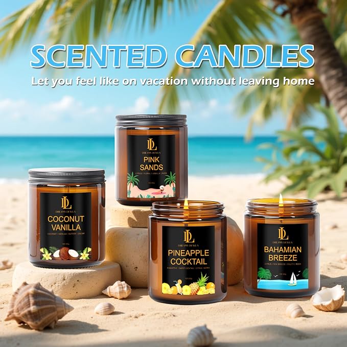 Scented Candles Set, 4 Pack Soy Candles - Image 5