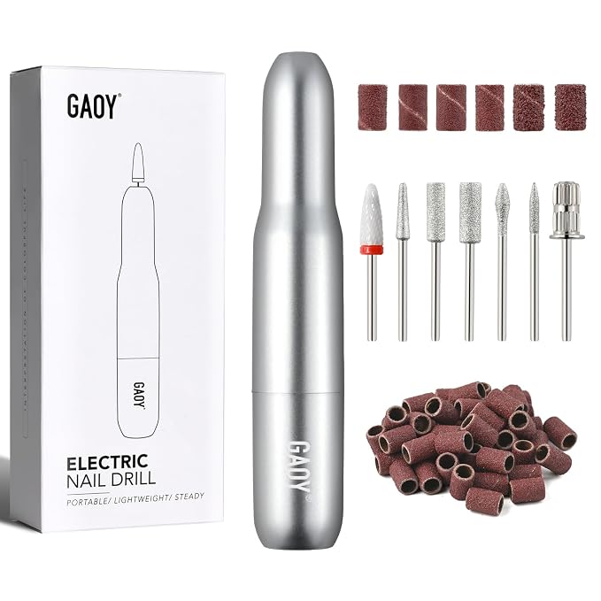 GAOY Electric Nail Drill for Acrylic and Gel, USB Electric Nail File, Portable by GAOYGelPolish