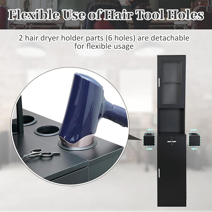 RESHABLE Salon Station for Hair Stylist, Hair Styling Organizer Equipment - Image 4