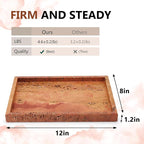 Real Natural Marble Tray for Bathroom, Kitchen and Desktop, Rectangle Genuine - Image 2