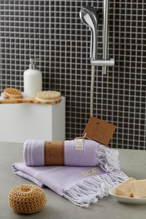 Hand Towels - Set of 2, Decorative Peshtemal Cotton Hand Towels - Image 8