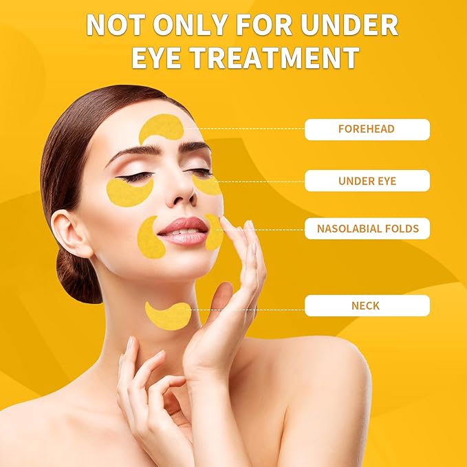 Qyiywim Under Eye Patches 70PCS, 24K Gold Eye Patches - Image 4