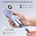 Facial Cleansing Brush Face Scrubber Exfoliator Rechargeable IPX7 Waterproof - Image 6