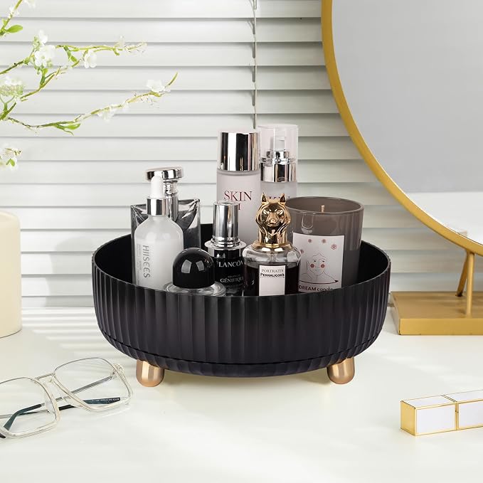 Anyoifax Makeup Perfume Organizer Tray 360 Degree Rotating Lazy Susan Skincare - Image 2