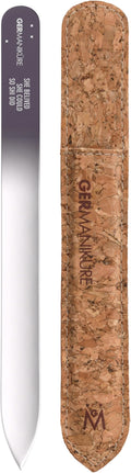 GERMANIKURE Glass Nail File in Cork Sleeve by GERMANIKURE