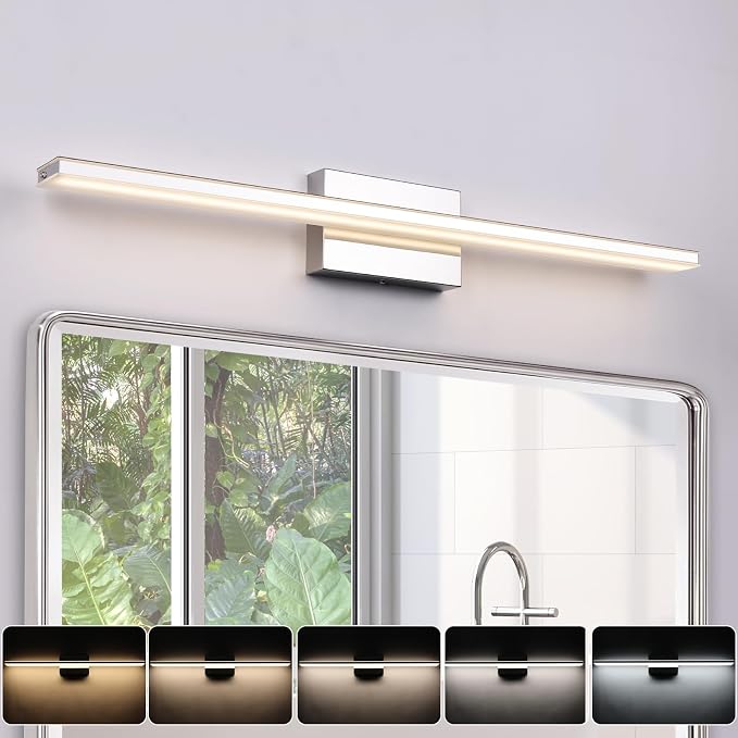 LED Modern Bathroom Vanity Light Fixtures 24W Dimmable 5CCT LED Vanity Light by BRIVOLART