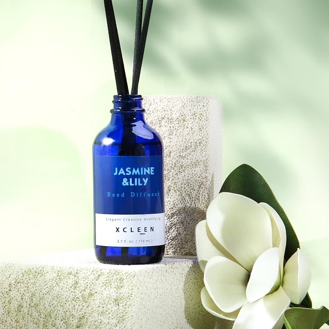 Xcleen Reed Diffuser Set- Jasmine & Lily Scented Diffuser - Image 5