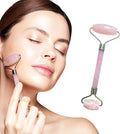 Mina Heal Rose Quartz Face Roller, Lymphatic Drainage Massager, Face Sculpting by MinaHeal%C2%AE