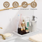 Luxspire Bathroom Vanity Tray, Resin Dresser Jewelry Ring Dish Tank Storage - Image 2