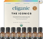 Cliganic Organic Aromatherapy Essential Oils Gift Set, 100% Pure by Cliganic