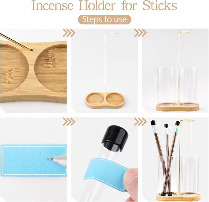 Glass Incense Holder, 2 in1 Incense Sticks Burner Holder - Image 4