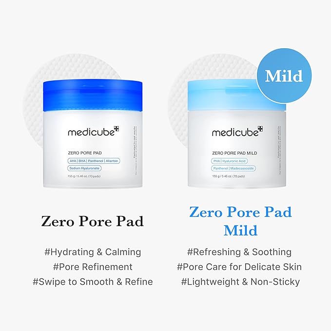 medicube Toner Pads Zero Pore Pad Mild 2.0 | Gentle Calming Toner Pad - Image 3