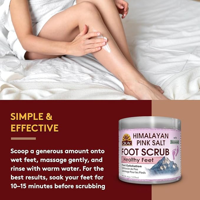 OKAY Himalayan Pink Salt Foot Scrub - Image 3